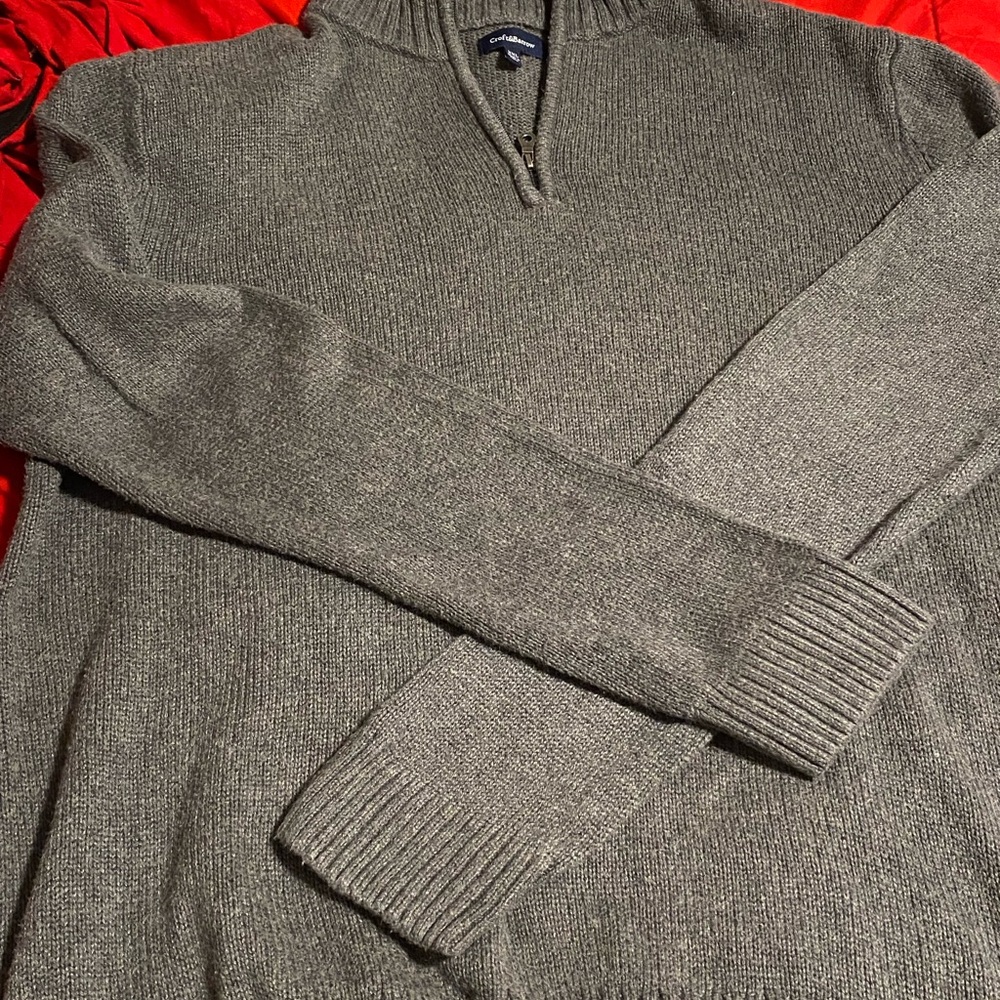 Croft & Barrow Men's Zip-Up Gray Sweater